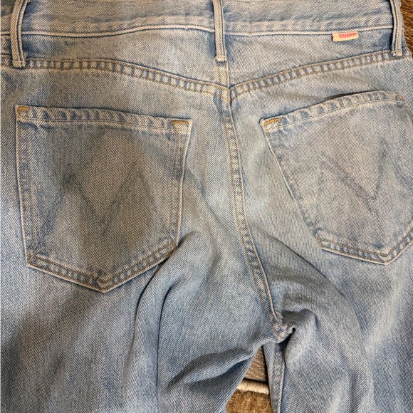 MOTHER Denim Jeans with Multicolor Rivet Accents - Light Blue - Picture 4 of 9